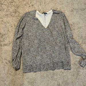 Banana Republic animal print v-neck sweater. Large.